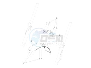 V9 Bobber 850 (USA) drawing Front mudguard-Pillar