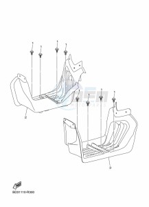 YFM90R (BD3M) drawing STAND & FOOTREST