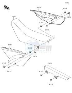 KLX110 KLX110CHF EU drawing Side Covers/Chain Cover