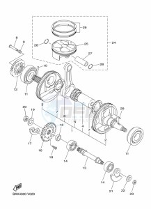 WR250F (BAKJ) drawing CRANKSHAFT & PISTON