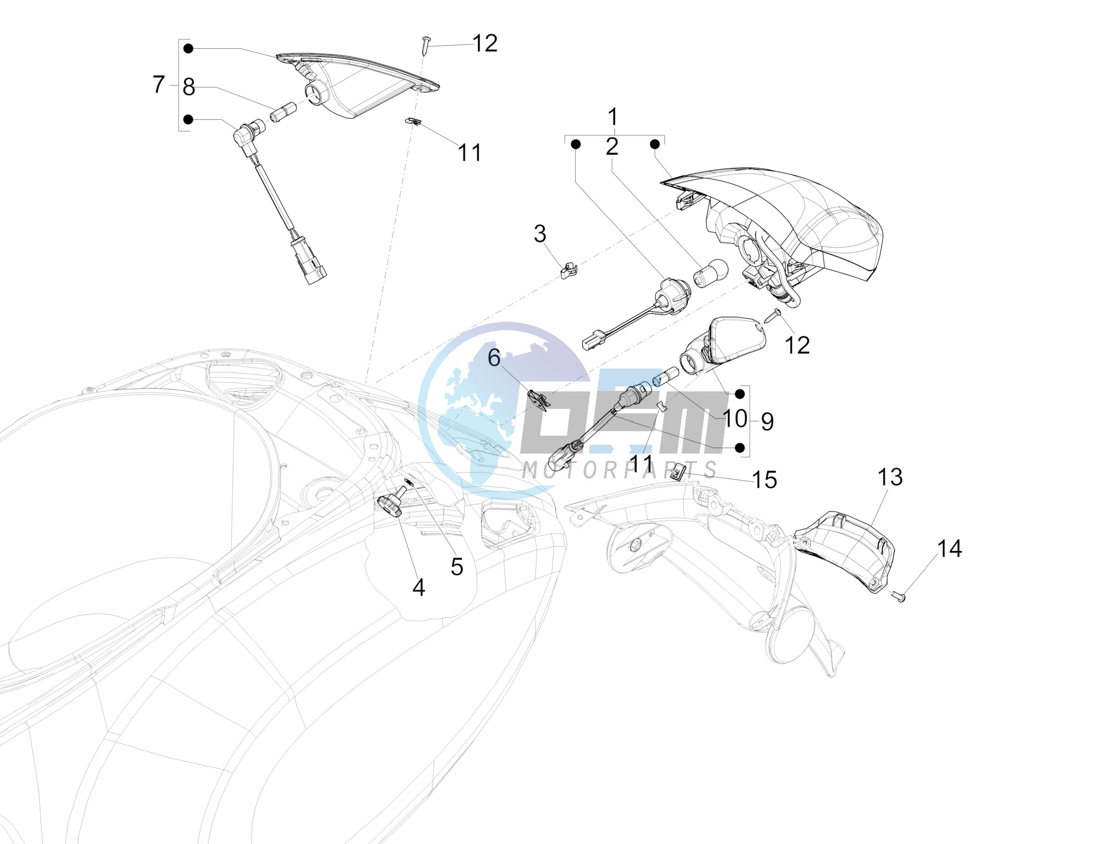 Rear headlamps - Turn signal lamps