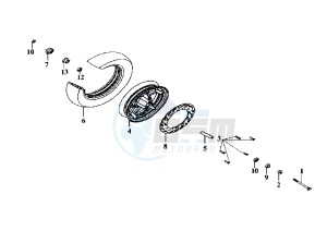 EURO MX E2 - 125 cc drawing FRONT WHEEL