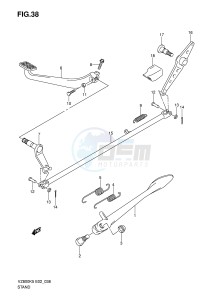 VZ800 (E2) MARAUDER drawing STAND - REAR BRAKE