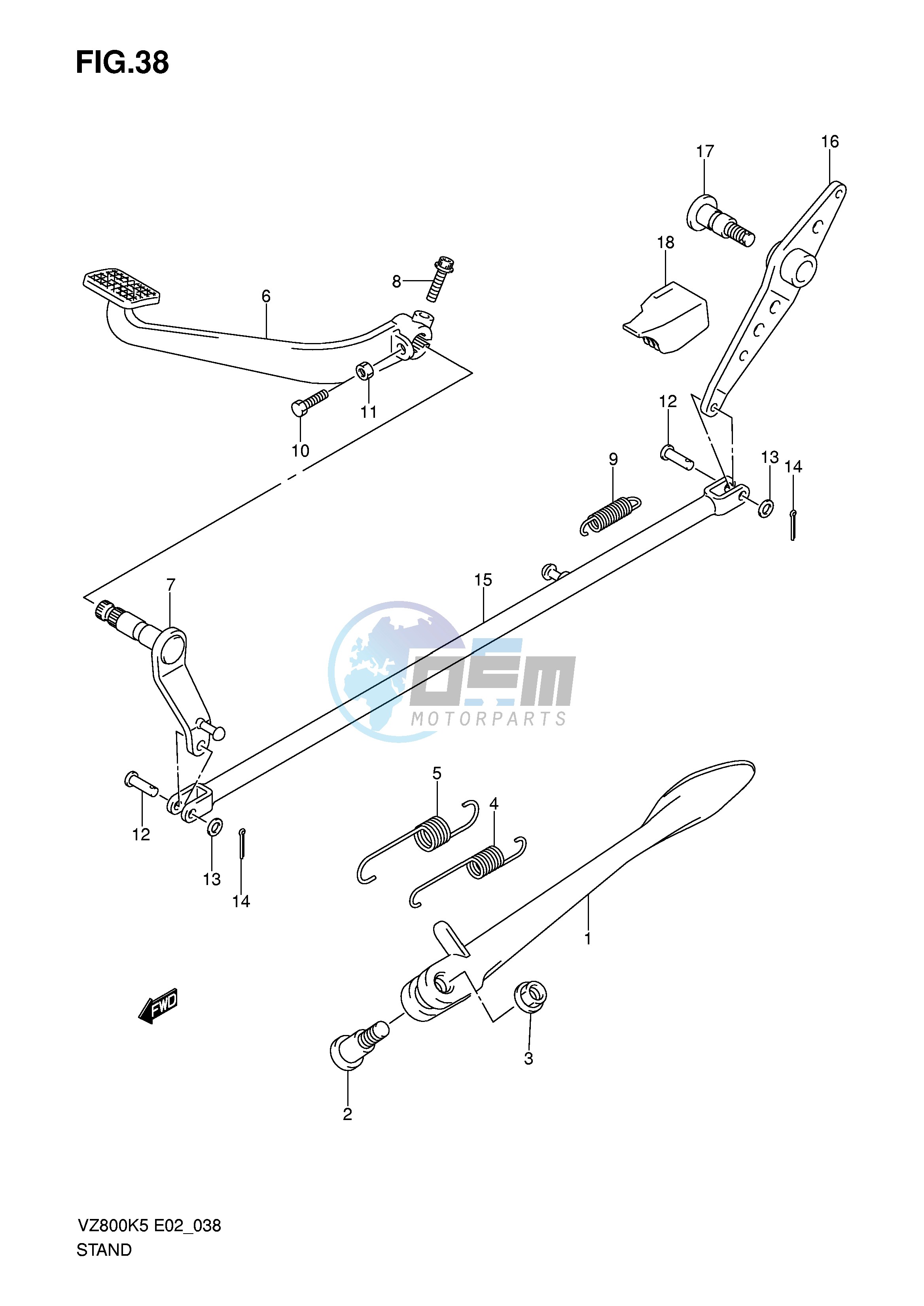 STAND - REAR BRAKE