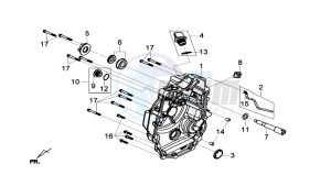 MAXSYM 600I drawing CRANKCASE RIGHT / START MOTOR