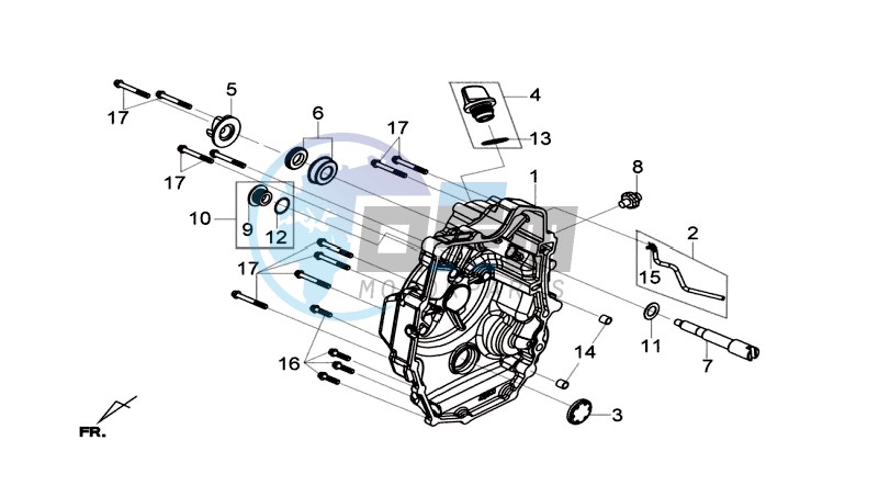 CRANKCASE RIGHT / START MOTOR