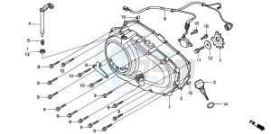 CB500 drawing RIGHT CRANKCASE COVER