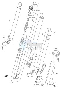 RM250 (E28) drawing FRONT DAMPER (MODEL P)