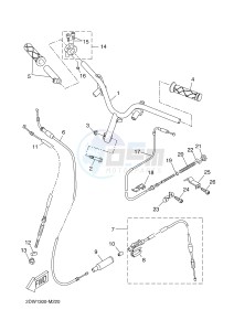 CW50E (2DW1) drawing STEERING HANDLE & CABLE