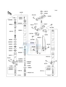 KX 250 L [KX250] (L3) [KX250] drawing FRONT FORK