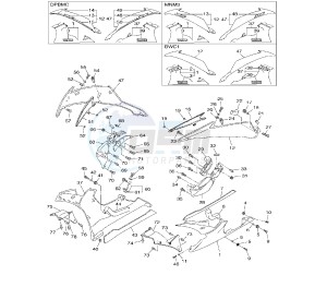 YZF R6 600 drawing COWLING 2