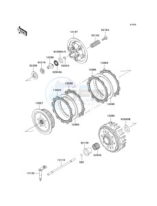 KX 250 W [KX250F MONSTER ENERGY] (W9FA) W9F drawing CLUTCH