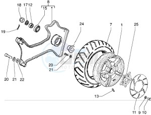 X9 125 drawing Rear Wheel