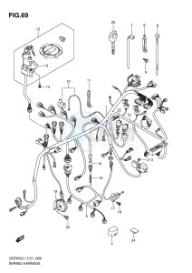 GSF650 (E21) Bandit drawing WIRING HARNESS (GSF650AL1 E21)