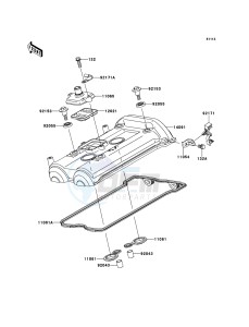 VERSYS KLE650B9F GB XX (EU ME A(FRICA) drawing Cylinder Head Cover