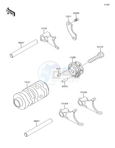 KX65 KX65AGF EU drawing Gear Change Drum/Shift Fork(s)