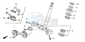 CB1300SA CB1300SUPERBOLD'OR drawing STEERING STEM