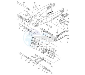 YZ F 450 drawing REAR ARM