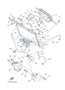 MT09A MT-09 ABS 900 (2DRA 2DRB) drawing RADIATOR & HOSE