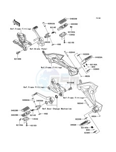 Z750_ABS ZR750M8F GB XX (EU ME A(FRICA) drawing Footrests