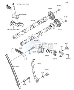 Z1000SX_ABS ZX1000MGF FR GB XX (EU ME A(FRICA) drawing Camshaft(s)/Tensioner