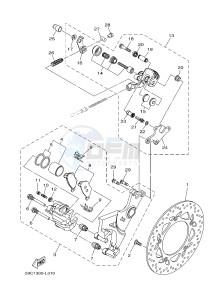 XP500A T-MAX 530 (2PWM) drawing REAR BRAKE CALIPER