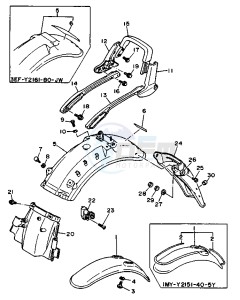 XV VIRAGO 750 drawing FENDER