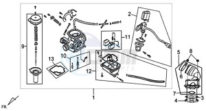 X'PRO 50 (45 KMH) (AE05W4-FR) (L4-M1) (M1 - 2021) drawing CARBURATEUR