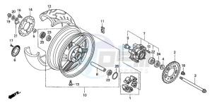 CBF500 drawing REAR WHEEL