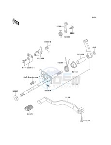 KLF 300 C [BAYOU 300 4X4] (C15-C17 C17 CAN ONLY) [BAYOU 300 4X4] drawing GEAR CHANGE MECHANISM