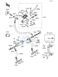 ZX 600 C [NINJA 600R] (C1-C2) [NINJA 600R] drawing FRONT MASTER CYLINDER