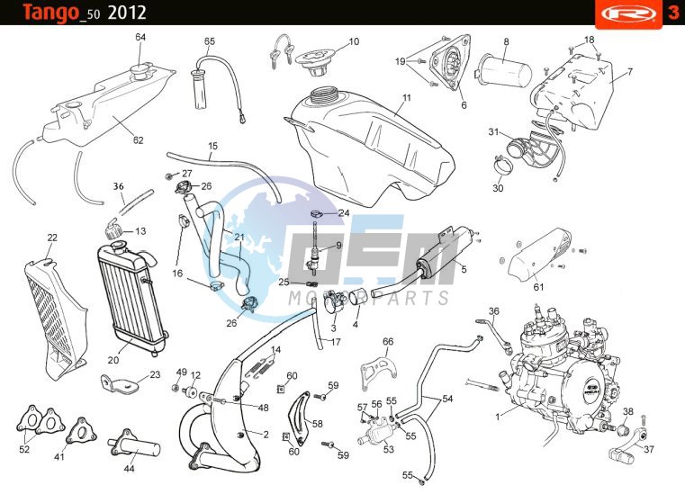 TANK - EXHAUST - RADIATOR