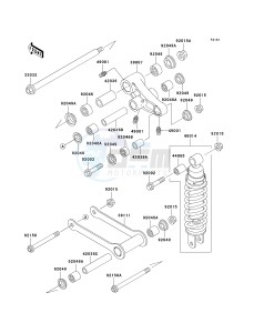 VN 800 G [VULCAN 800 DRIFTER] (E1-E5) [VULCAN 800 DRIFTER] drawing SUSPENSION_SHOCK ABSORBER