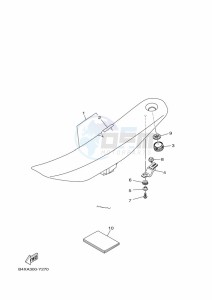 YZ125 (B4XN) drawing SEAT