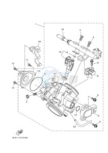 YFM700FWAD YFM70GPLG GRIZZLY EPS SE (B318) drawing THROTTLE BODY ASSY 1