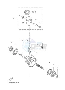 CW50LN BOOSTER (1WP3 1WP4) drawing CRANKSHAFT & PISTON