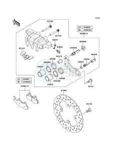 BRUTE FORCE 650 4x4i KVF650FEF EU GB drawing Front Brake