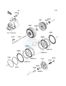 KFX450R KSF450BDF EU drawing Clutch