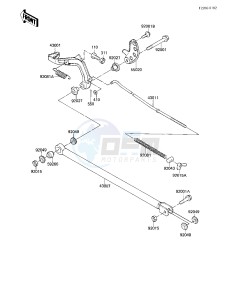 KX 80 E [KX80] (E1) [KX80] drawing BRAKE PEDAL_TORQUE LINK