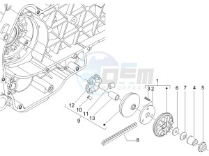 GTS 125 4T E3 drawing Driving pulley