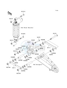 ZX 600 N [ZX-6RR] (N1) N1 drawing REAR SUSPENSION