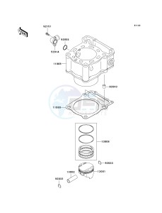 KLX 250 H [KLX250S] (H6F-H7F) H6F drawing CYLINDER_PISTON-- S- -