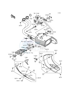 VERSYS 650 KLE650EGF XX (EU ME A(FRICA) drawing Muffler(s)