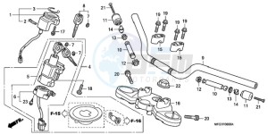 CB600F9 UK - (E / MKH) drawing HANDLE PIPE/TOP BRIDGE