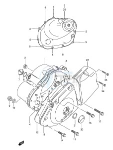 GZ125 (P19) drawing CRANKCASE COVER