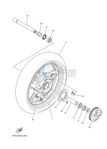 XP500A T-MAX T-MAX 500 (59CD) drawing FRONT WHEEL