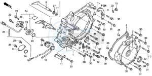 TRX350FM FOURTRAX 350 4X4 drawing REAR CRANKCASE COVER