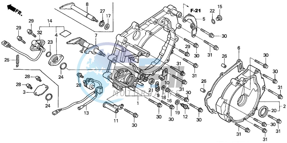 REAR CRANKCASE COVER