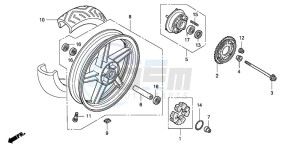 CBF250 drawing REAR WHEEL