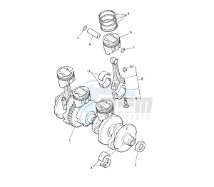 XJR 1300 drawing CRANKSHAFT AND PISTON